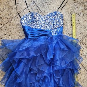 Strapless Royal Blue Dress